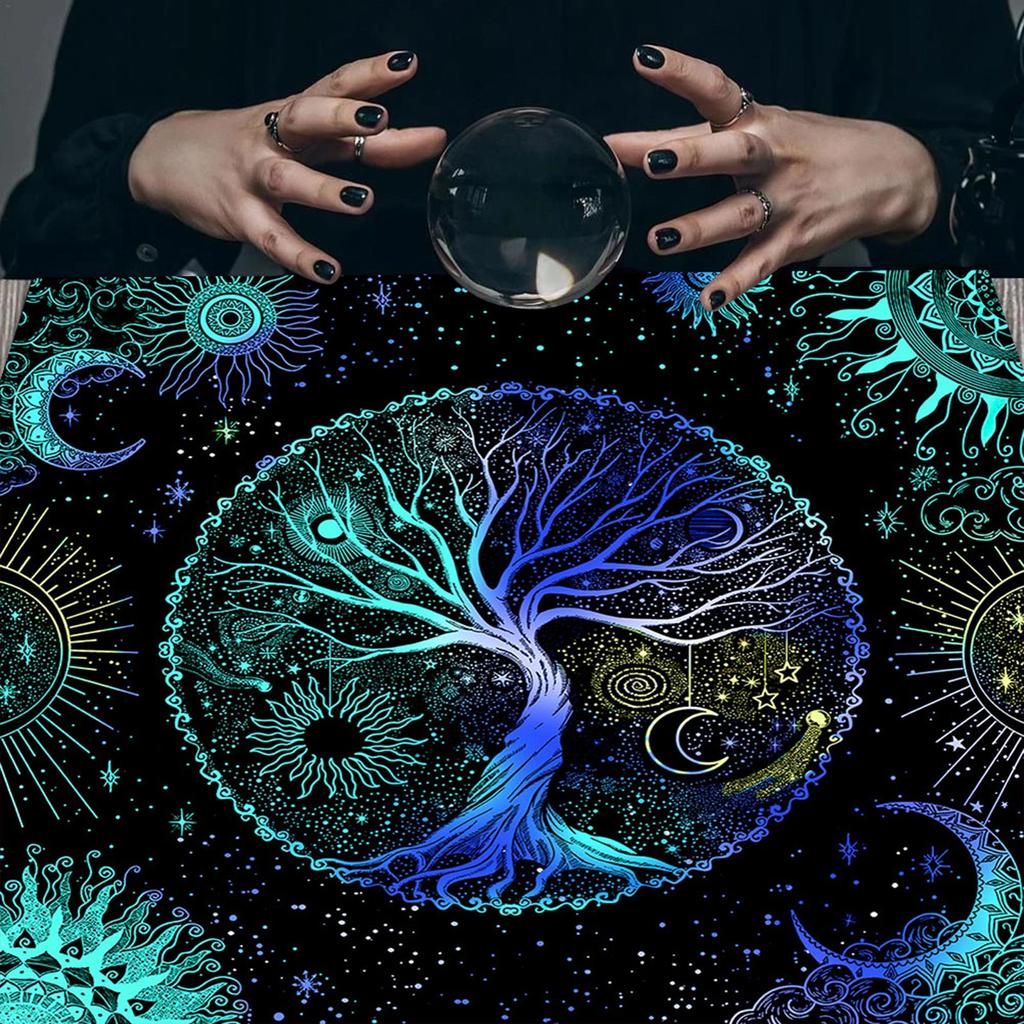Divinations Tablecloth Trees Of Life Tarot Cards Tablecloth Altars Cloth Oracles Divinations Board Game Accessories