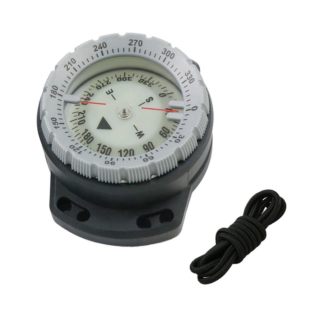 50M Underwater Diving Compass Luminous Dive Wrist Compass Waterproof Navigation Tool with Elastic