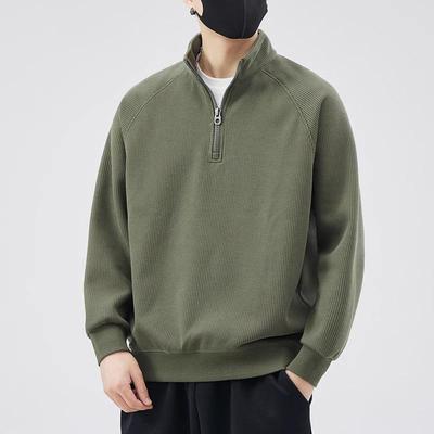 Men's Trendy Half-Zip Hoodie, Stand Collar Pullover for Spring, Autumn, Winter 2025