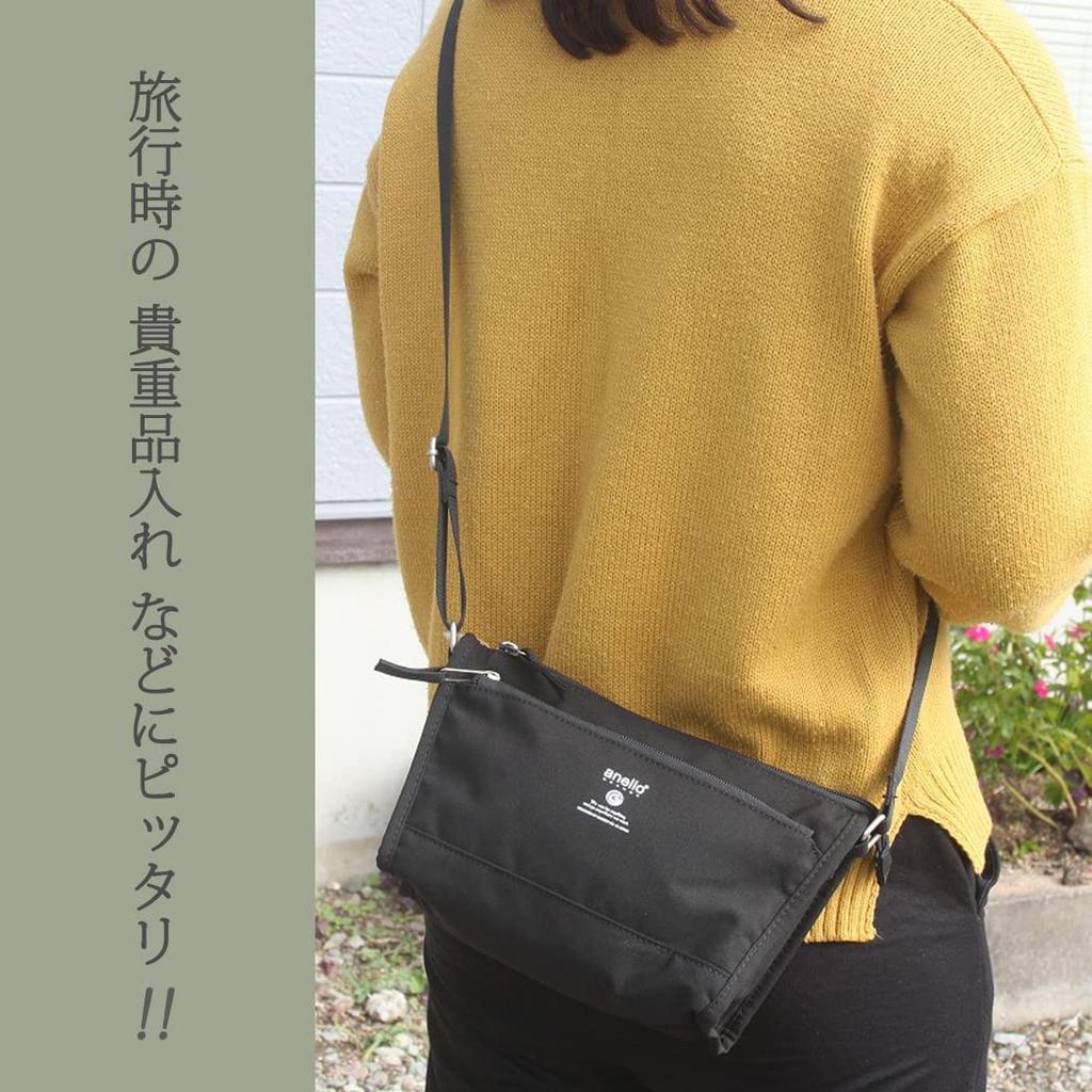 Anello Pouch Mini Shoulder Bag, Lightweight, Small, Beige, Women's, Outdoor, Travel, Valuables Storage, Cute, gtm0173 (Beige)