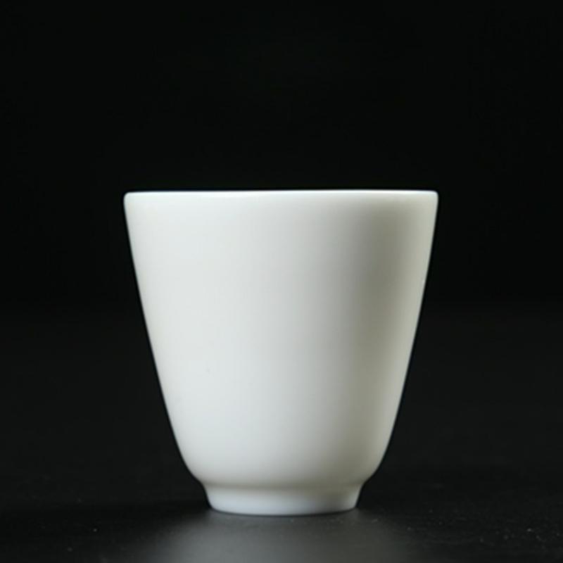 Jade Porcelain Tea Cup Small Ceramic Kung Fu Cup Personal Master Cup Single Tea Bowl Water Mug Teaset Household Drinkware New