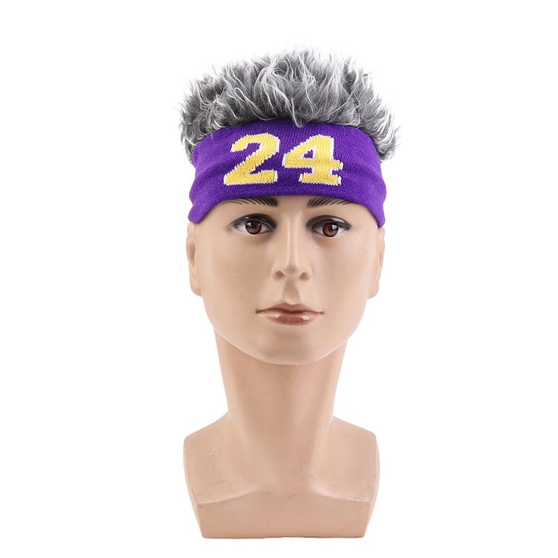 

1Pc Retro Men Simulation Wig Cap Head Wrap Handsome Short Hair Cotton Hat Hip Hop Simulation Wig Beanie фиолетовый