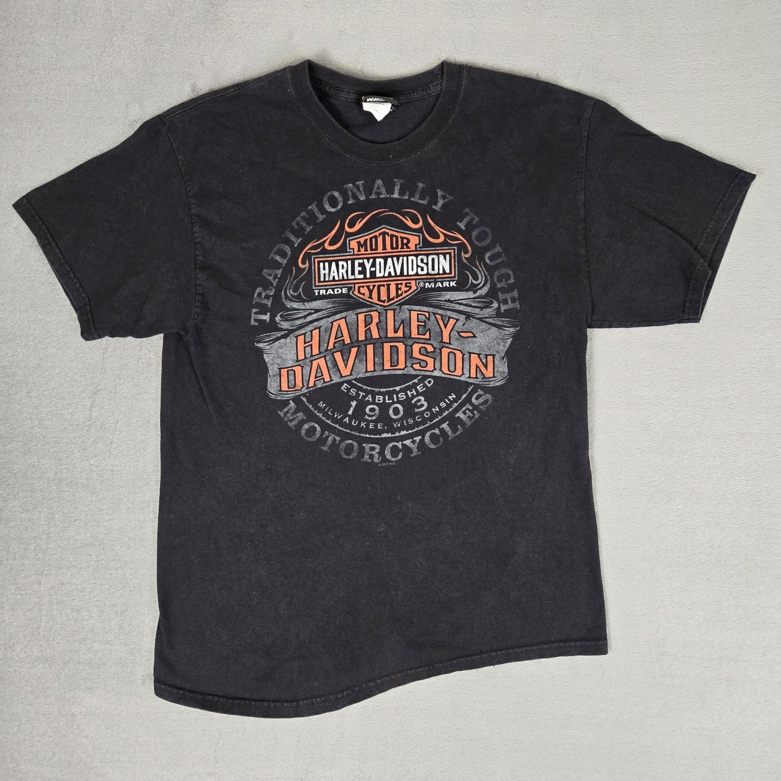Harley Davidson T Shirt Mens Large Black Monterey Bay California Biker *READ Unisex T-Shirt S