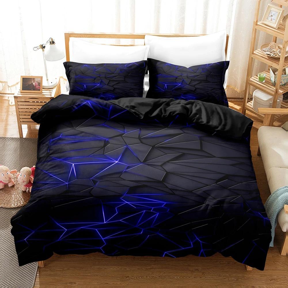 2025 transparent grid visual effects Bedding Set Single Full Queen King Size Bed Set Kids Bedroom Duvetcover Sets Bed Sheet Set