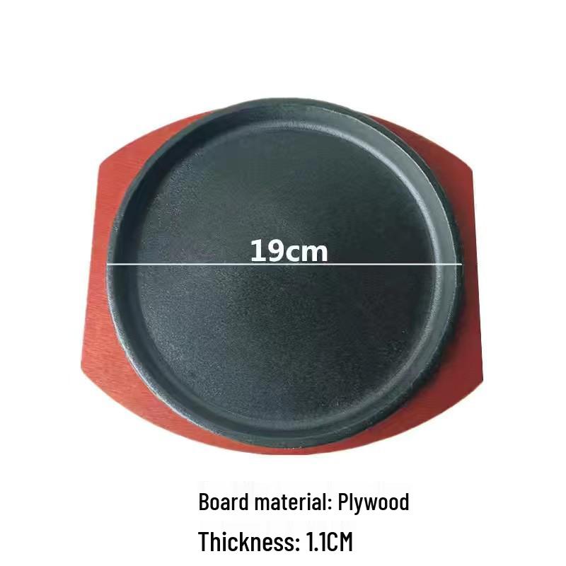 Commercial Cast Iron Teppanyaki Griddle Grill Pan - Rectangular & Round Fish and Steak Plate