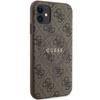 Guess Guhmn61G4Gfrw Iphone 11 6.1 / Xr Brązowy/Brown Hardcase 4G Collection Leather Metal Logo Magsafe