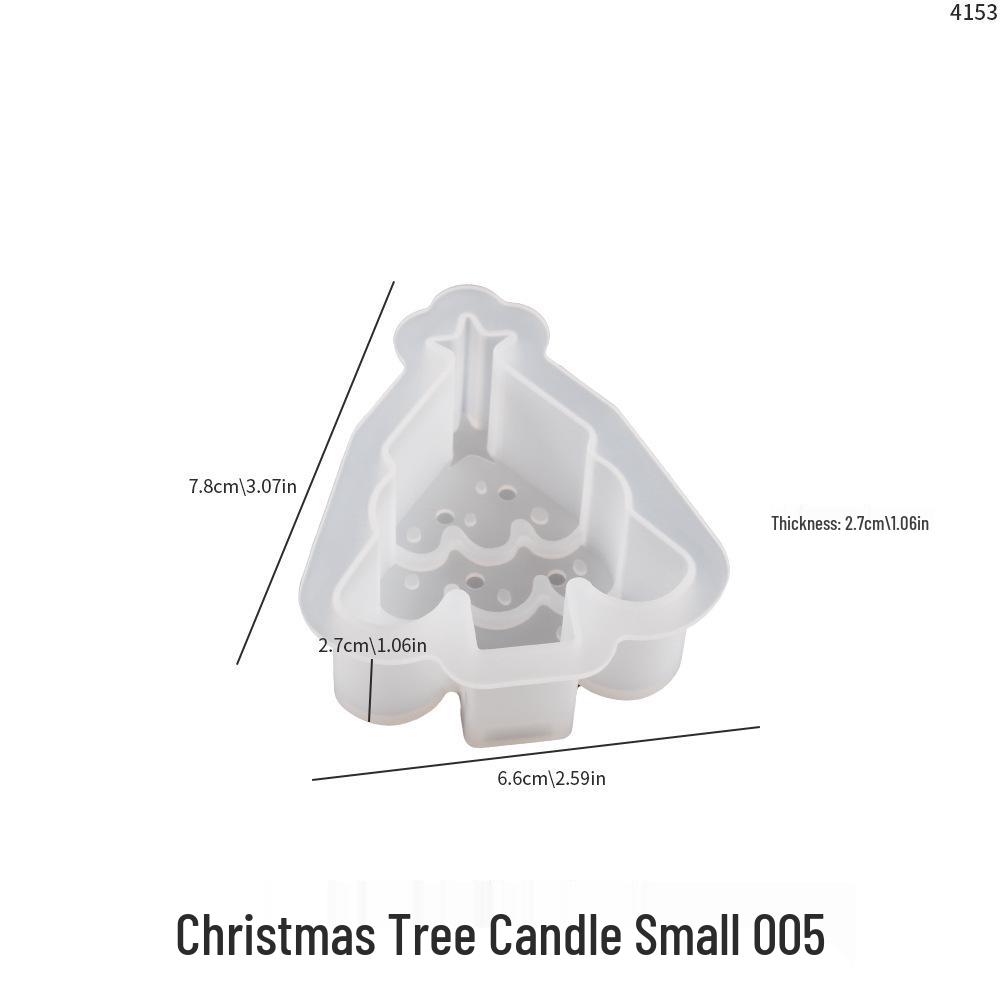 Epoxy Resin Christmas Ornaments: Snowflake, Snowman, Reindeer Mold Set for Plaster and Wax Candles
