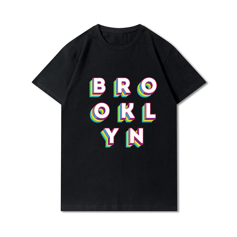 T-shirt Grafica Harajuku Vintage Anni '90 Magliette Donna Brooklyn Estive Oversize Streetwear Top Gotici Punk