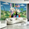 Barbapapa Wall Tapestry Aesthetic Wall Hanging Printed Fabric Blanket Decorative Tapestries for Bedroom Living Room Home Decor