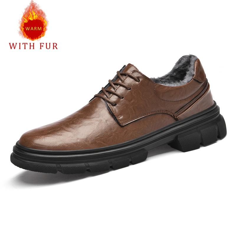 

Fashion Men s Business Genuine Leather Shoes Versatile styles for autumn and winter Office Dress Party Daily couple quality shoes 37-45 45