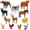 Zola 12 Pcs Pet Animal Figurines Set, Multi-Size Resin Animal Statues, Home Decor, Birthday Gift