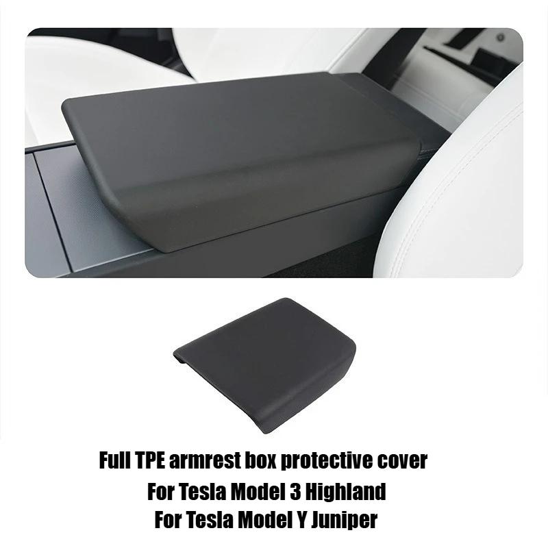 Xiaomi Prémiový kožený kryt středové konzole pro Tesla Model Y Juniper Model 3 Highland Protiskluzový chránič opěrky rukou Vylepšení interiéru