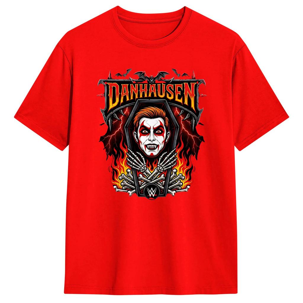 Men Funny Danhausen Wrestling T Shirts Pure Cotton Clothes Funny Short Sleeve Round Neck Tee Shirt Plus Size TShirt