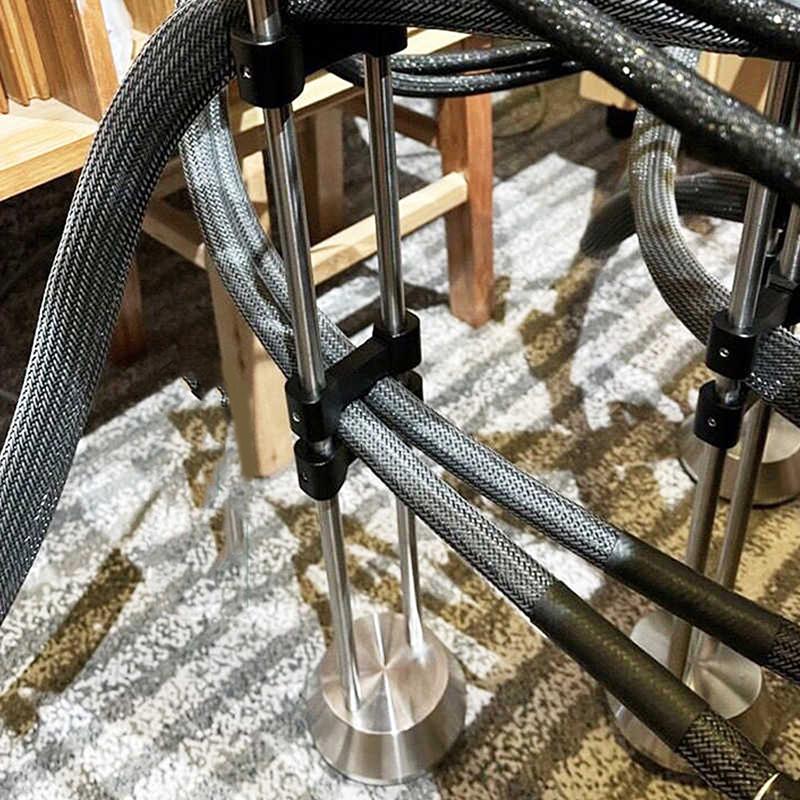 Hifi Audio Power Plug Holder Wire Support Device Aluminum Column Shock Absorber Trestle Anti-Shock Foot Cable Base
