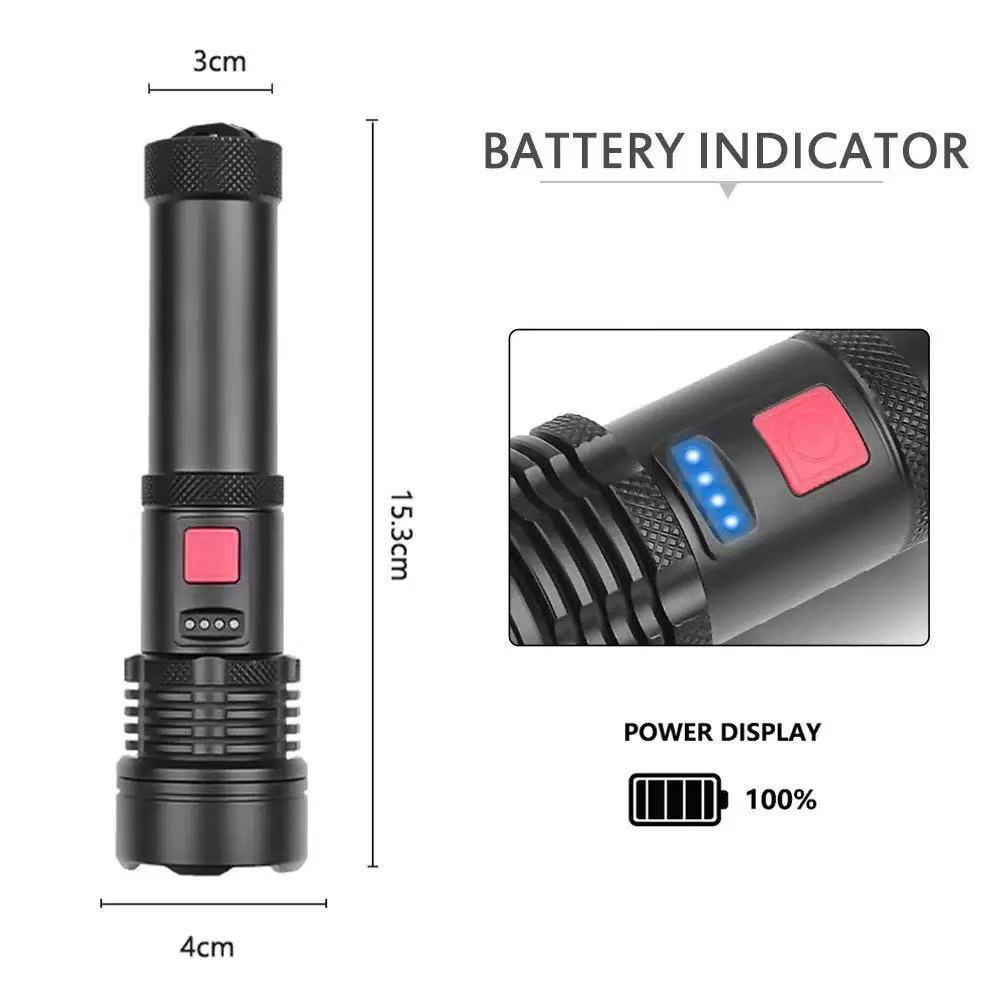 USB Rechargeable Multi-Function LED Flashlight: Super Bright, Long-Range, Portable, Durable