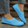 Flying Woven Lazy Single Shoes Women'S Spring Flat Bottom Large Size Hollow Casual Single Shoes Wish43
