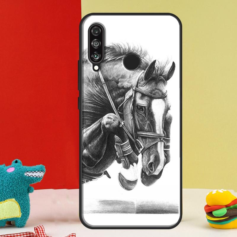 Horse Sketch For Huawei Nova 5T 9 10 SE 12i 12s 11i Y91 Y90 Y60 Y70 Y72 Y61 P60 P30 Pro P20 P40 Lite Case