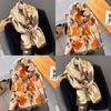 Korean Style Floral Cotton Linen Scarf - Versatile Autumn/Winter Shawl for Women