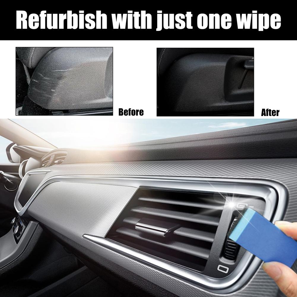 30ml Part Retread Scratch Repair Car Plastic Trim Restorer with Sponge Console Instrument Panel Care Polish Cleaner Car Care Set