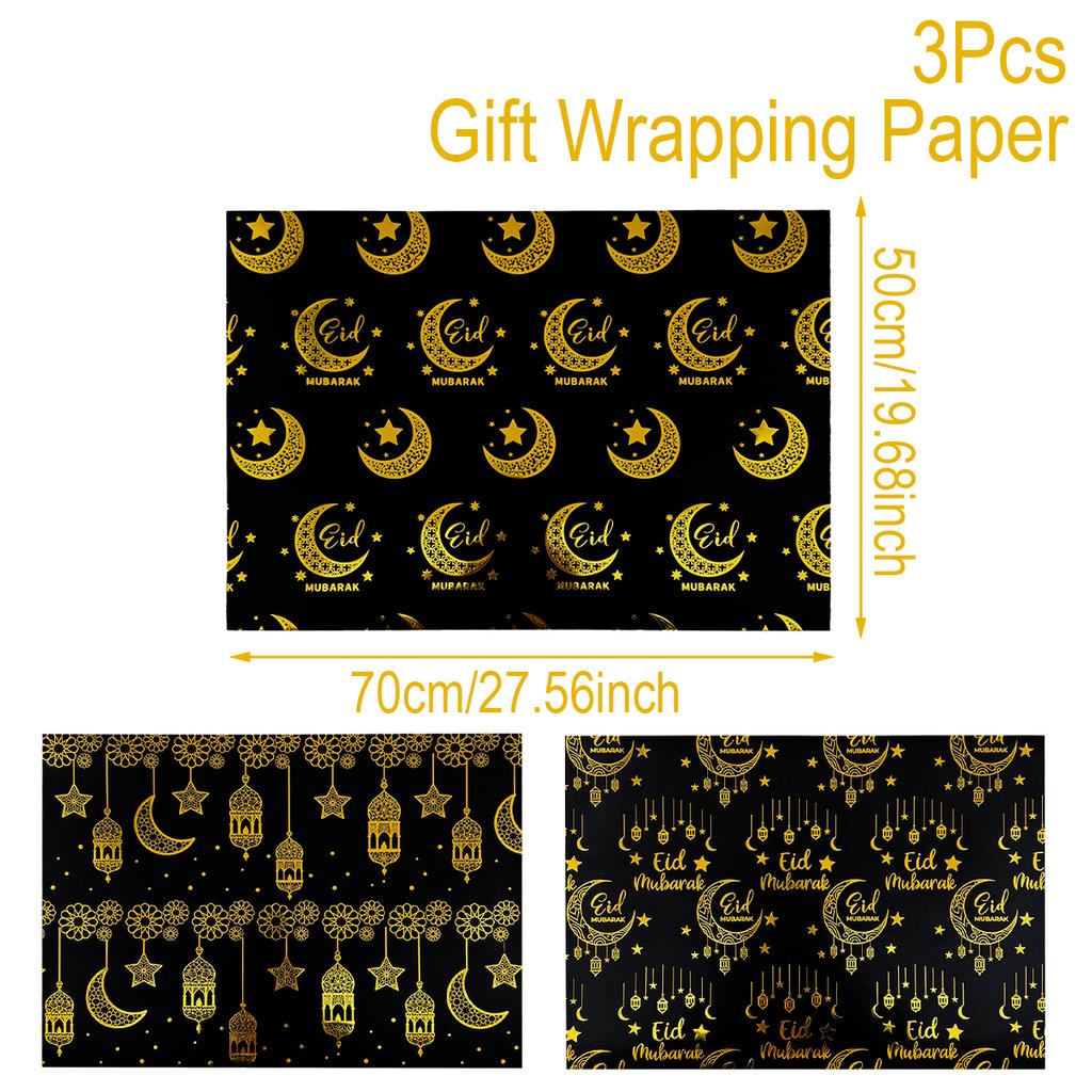 Eid Mubarak Kraft Wrapping Paper Ramadan Kareem Decoration For Home 2025 Ramadan Kareem Islam Muslim Party Eid Al Adha Gifts