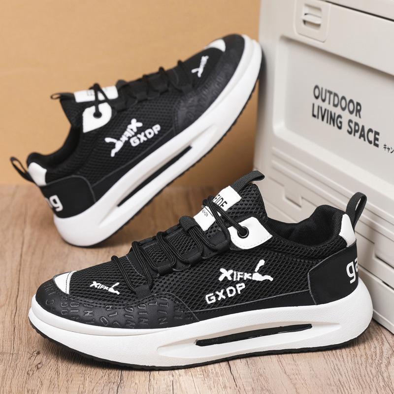 Leather net autumn new non-slip street shooting sports and leisure shoes light luxury dad shoes 39