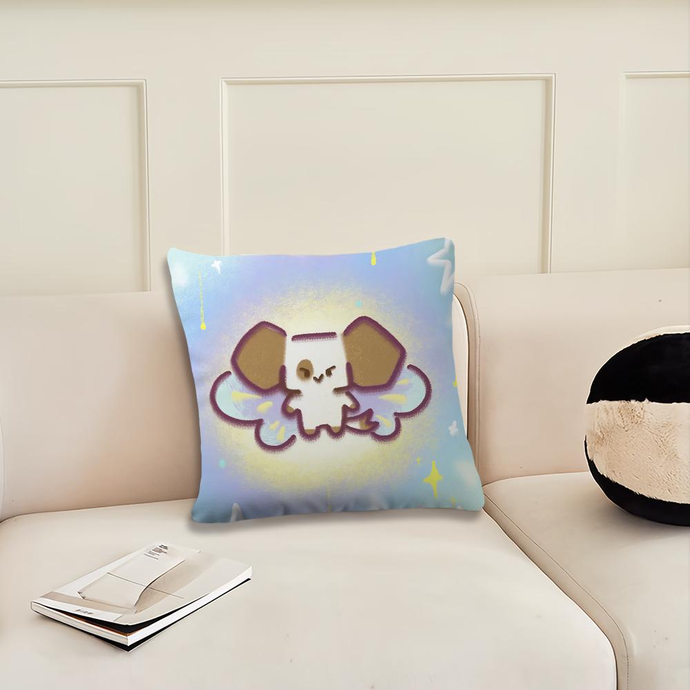 Мультяшная собака милая Счастливая наволочка Наволочка Декорация Комната Дом Диван гостиная Офис Авто Нордическая простота 12x12Inch