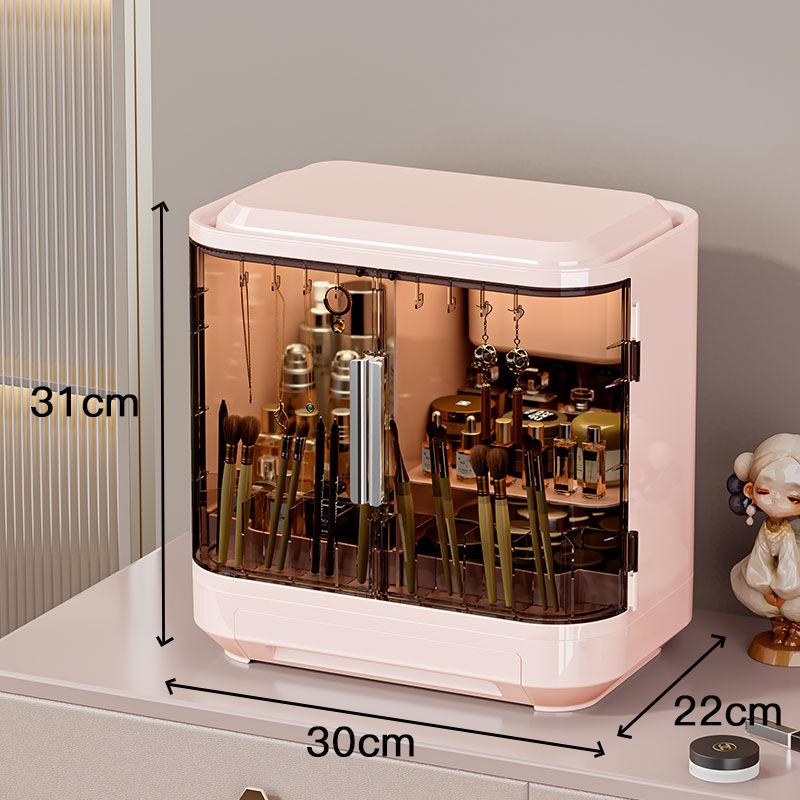 Exquisite And High End Dust Proof Desktop Divided Into Double Doors, Skincare, Light Luxury Lipstick, Cosmetics Storage Box