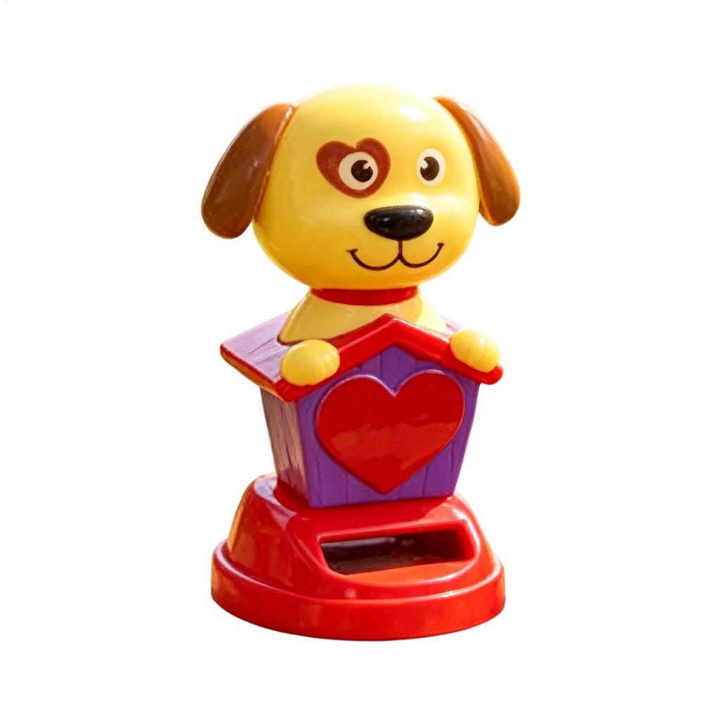 Solar Powered Car Interior Ornaments Dog Figurines Animal Doll Figurine Sway Shake Model Automotive Dashboard Decoration