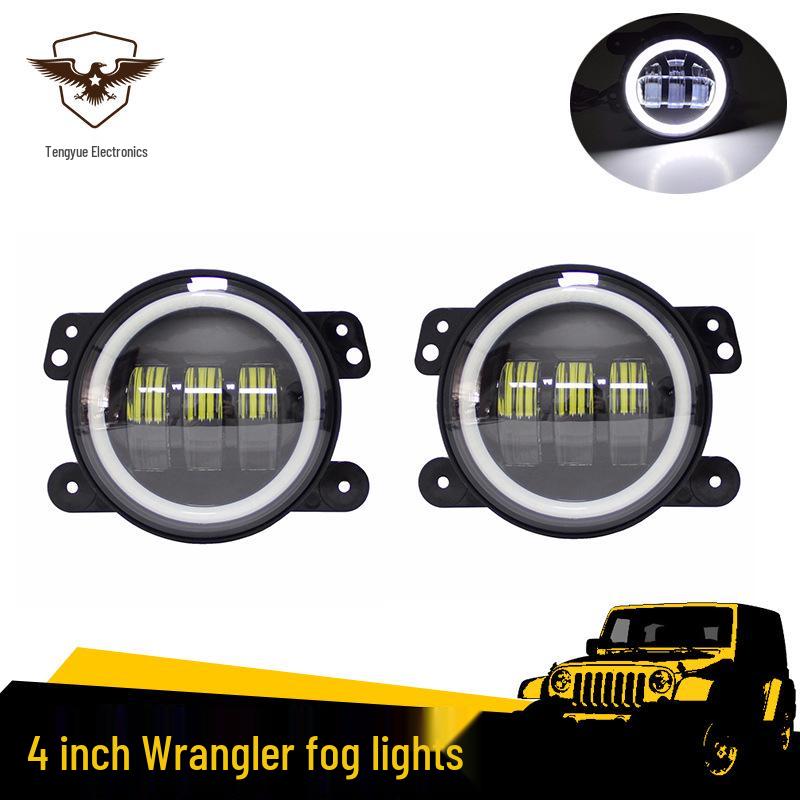 

Светодиодная противотуманная фара Wrangler 4 с ангельским глазом для Jeep Die-cast Aluminum