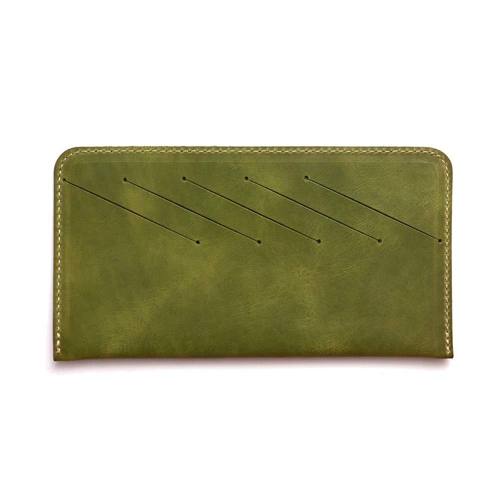 AGILITY Affa Card Folder 10 Pieces Inner Card Case Long Wallet Thin Horizontal Genuine Leather Yellow "Card Folder"