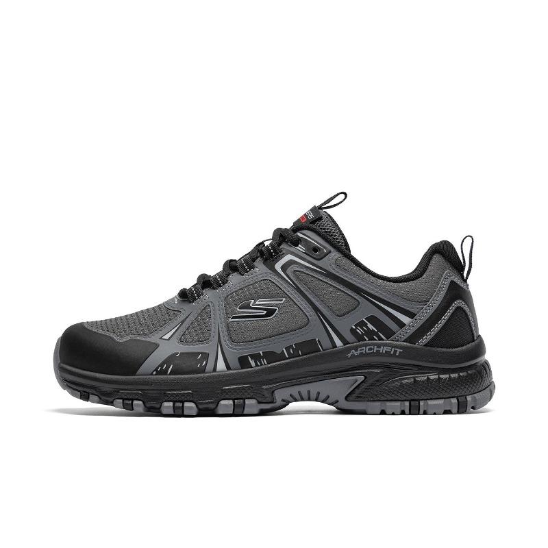 Skechers Men Charcoal Black Hiking Shoes Comfort Wear Resistant Cushion Breathable 237860W-CCBK 39.5