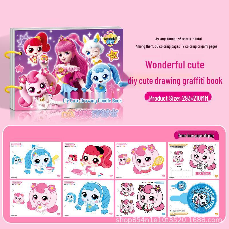 Wonderful Moe Moe Coloring Book for Girls Ages 3-6: Drawing, Enlightenment & Doodle Fun