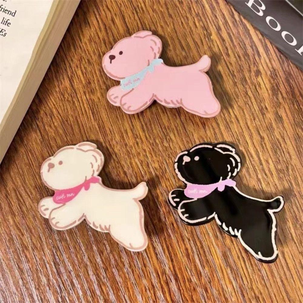 Acrylic Cartoon Puppy Hair Clip Sweet Korean Style Hairpin Lovely Animal Barrettes  Daily
