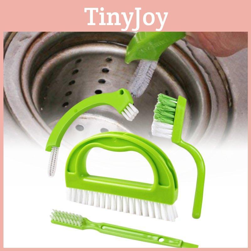 Sink Bathtub Tile Floor Crevice Brush Four Piece Set Plastic Tools Cleaning