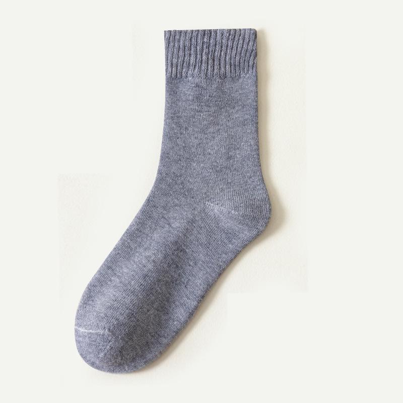 Terry Mid-Calf Socks: Warm, Thick, Velvet-Enhanced Cotton for Men & Women - Perfect for Autumn & Winter