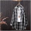 Medium and Long Plaid Sunscreen Shirt Women's Summer New Drape Air Conditioner Cardigan Thin Jacket Beach Clothes Women's Top