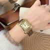 Neue Trendige Und Modische Uhr Mit Stahlarmband Leopardenmuster Netzarmband Und Quadratischem Zifferblatt Eine Hochwertige Damenuhr