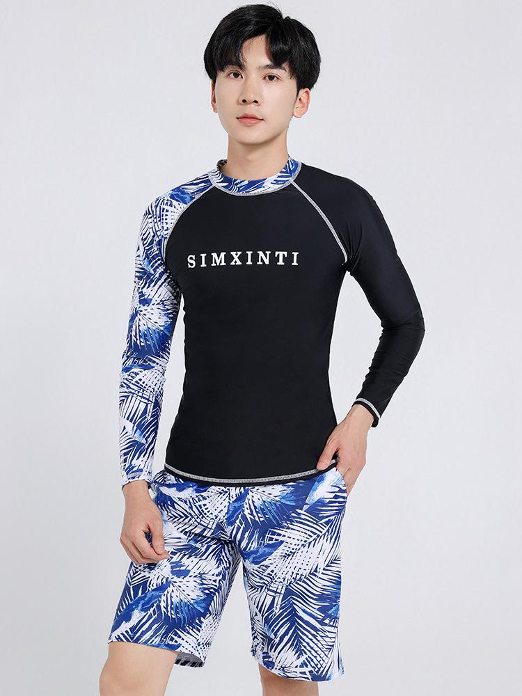 Men's Korean Style Three-Piece Slimming Sun Protection Surf Suit