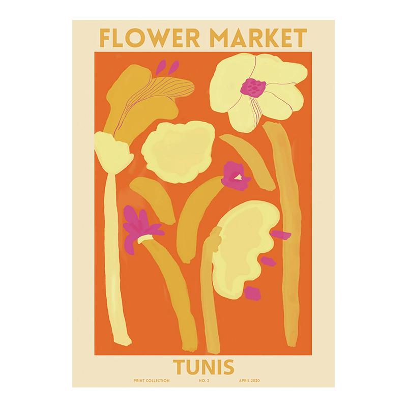 Abstract Flower Poster Printing Plant Wall Art Paris Canvas Painting Living Room Home Decoration