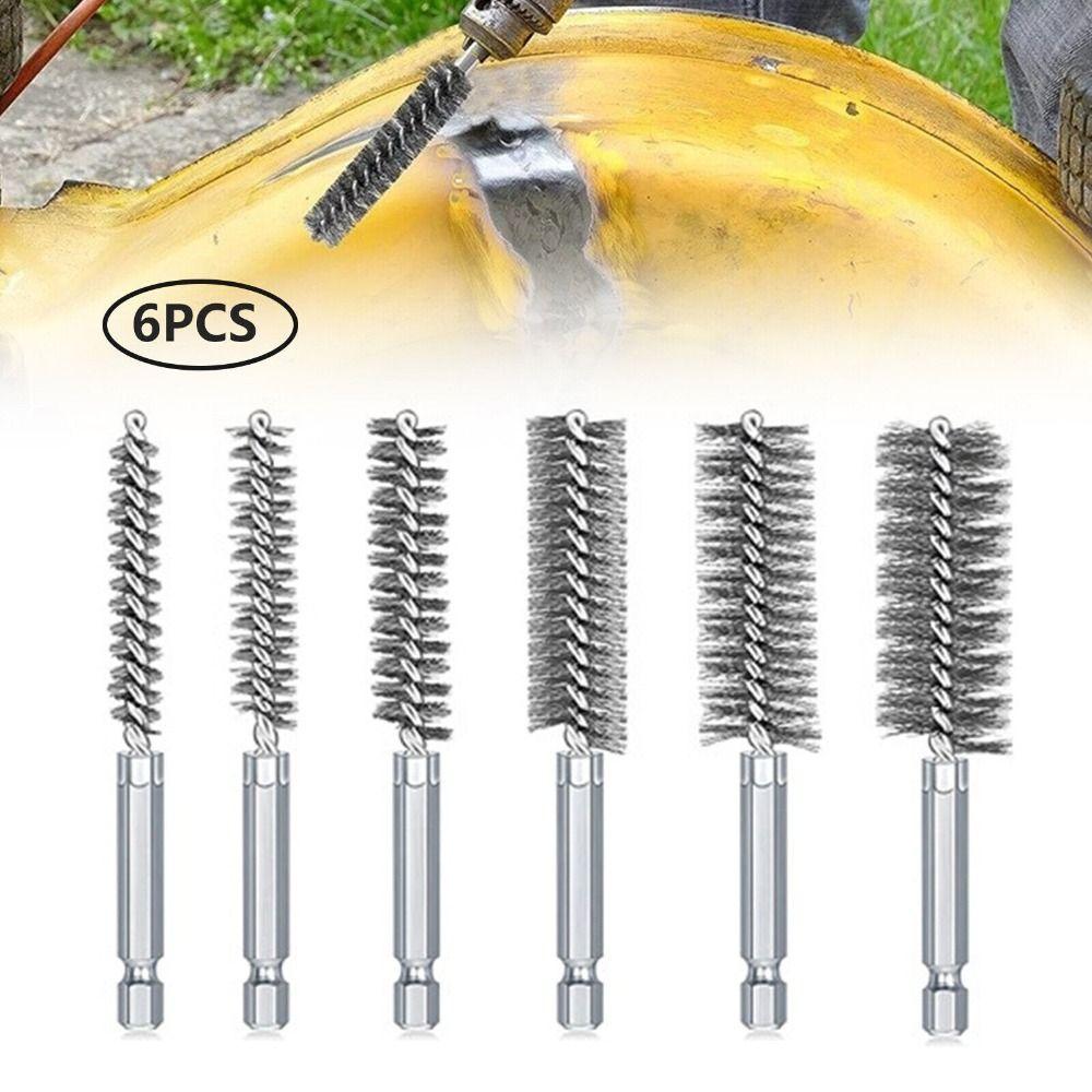 Specifications Convenient Wire Pipe Brush Wire Brush Hexagonal Rod Set Electric Drilling Brushes