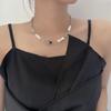 Antique Silver Color Clavicle Chain Stainless Steel Beads Chain Spider Necklace  Men Women Jewelry