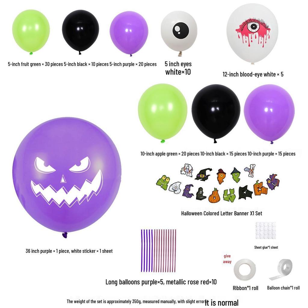 Halloween Medicine Jar Balloon Set - Party Decoration Ghost Festival Pull Flag