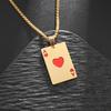 Accessories Fashion Trend Simple Playing Card Jewelry Pendant Necklace