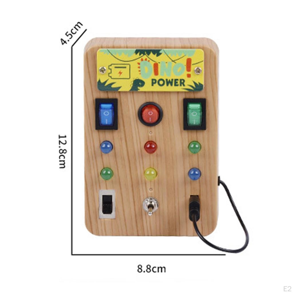 Busy Board Toddlers Early Educational Lights Switch Toy Preschool Learning Sensory Activity
