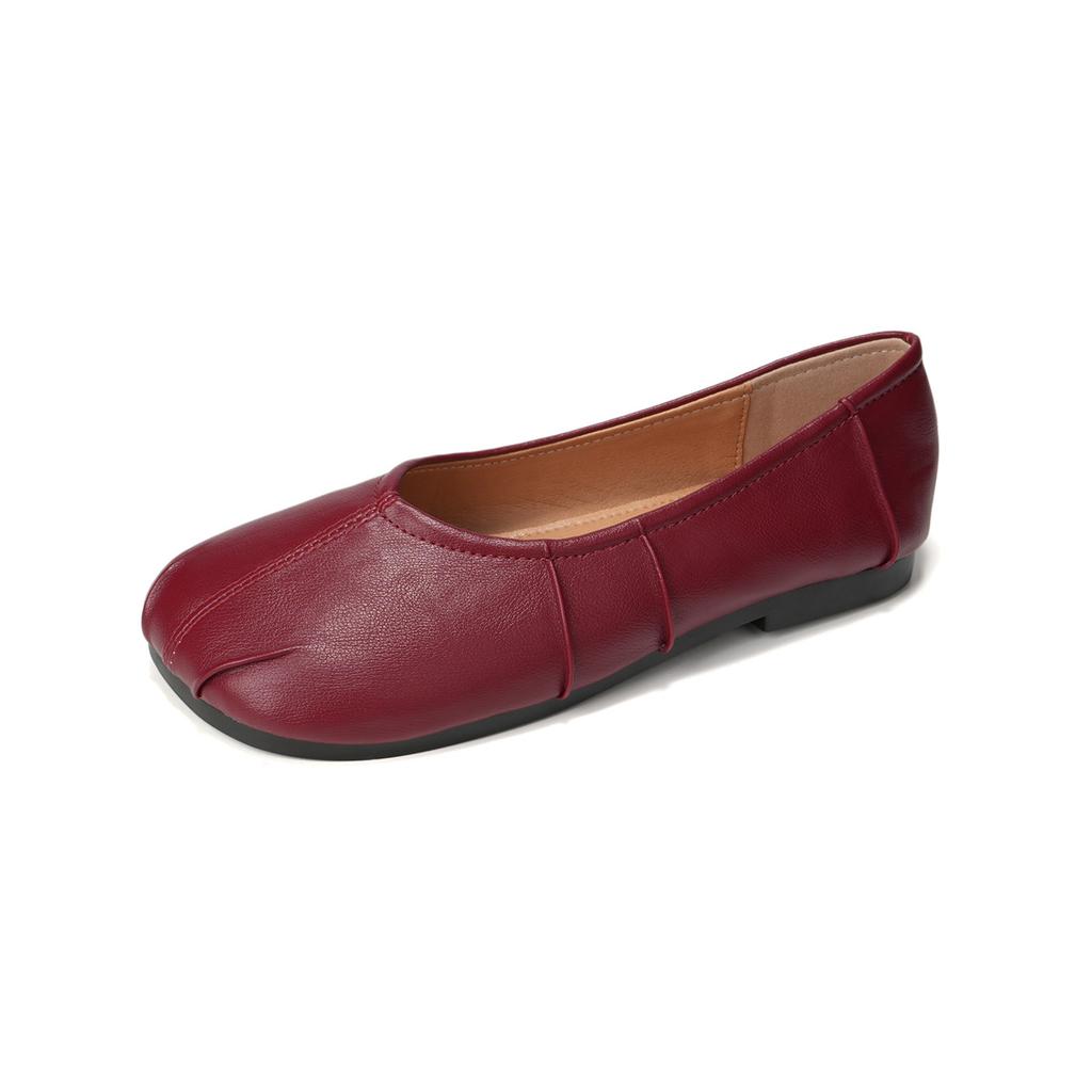 Flat Shoes Round Head Single Shoes Women's Shallow Mouth Flat Mary Jane Shoes for Woman