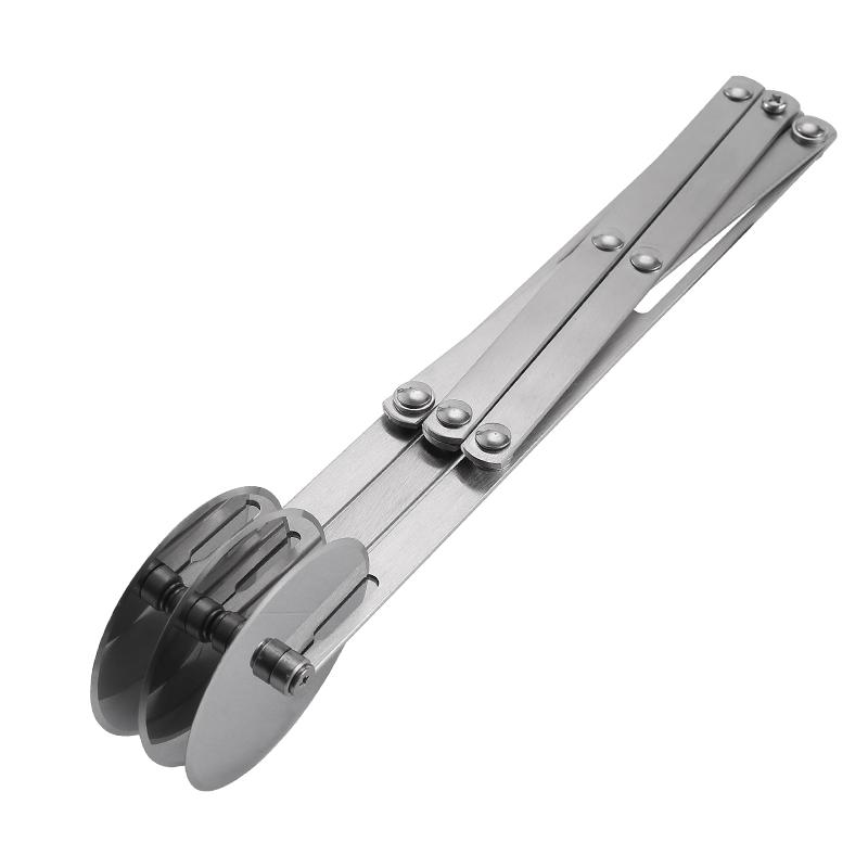 s 3/5/7 Wheels Stainless Steel Pizza Cutter Adjustable Dough Cutter Pizza Pastry Peeler Cake Roller Cutter (as the picture,10 inch)