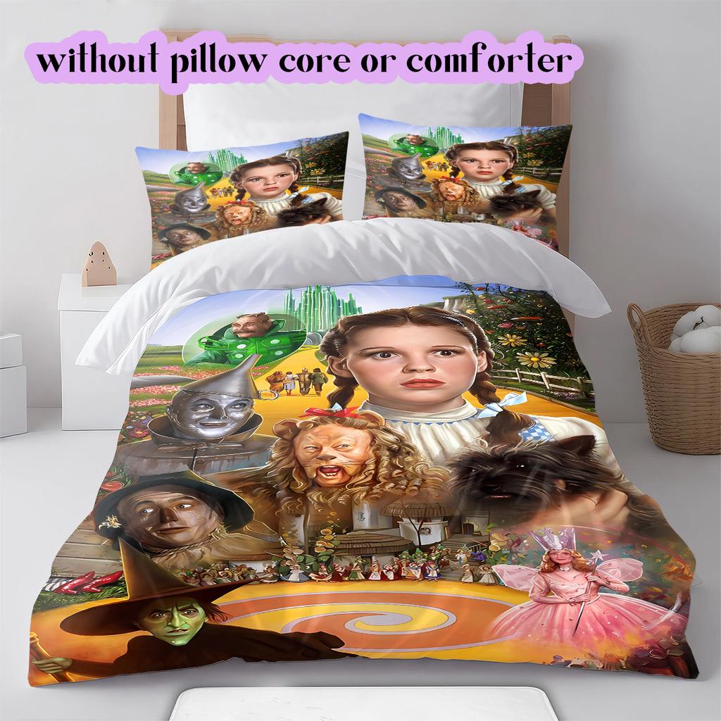 The Wicked Witch  Alice Pattern Bedding Quilt Set Quilt Cover Pillowcase Home Decoration Birthday Gift (1 * duvet cover + 2 * pillowcase, without core