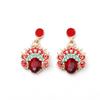 Women's Red Chinese Ethnic Style Dangle Earrings - Elegant Retro Court Design for New Year
