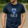 Vintage Rice University Houston Owl Shield Crest Aesthetic Graphic T Shirt Unisex Crew Neck Short Sleeve Alumni Gift Top