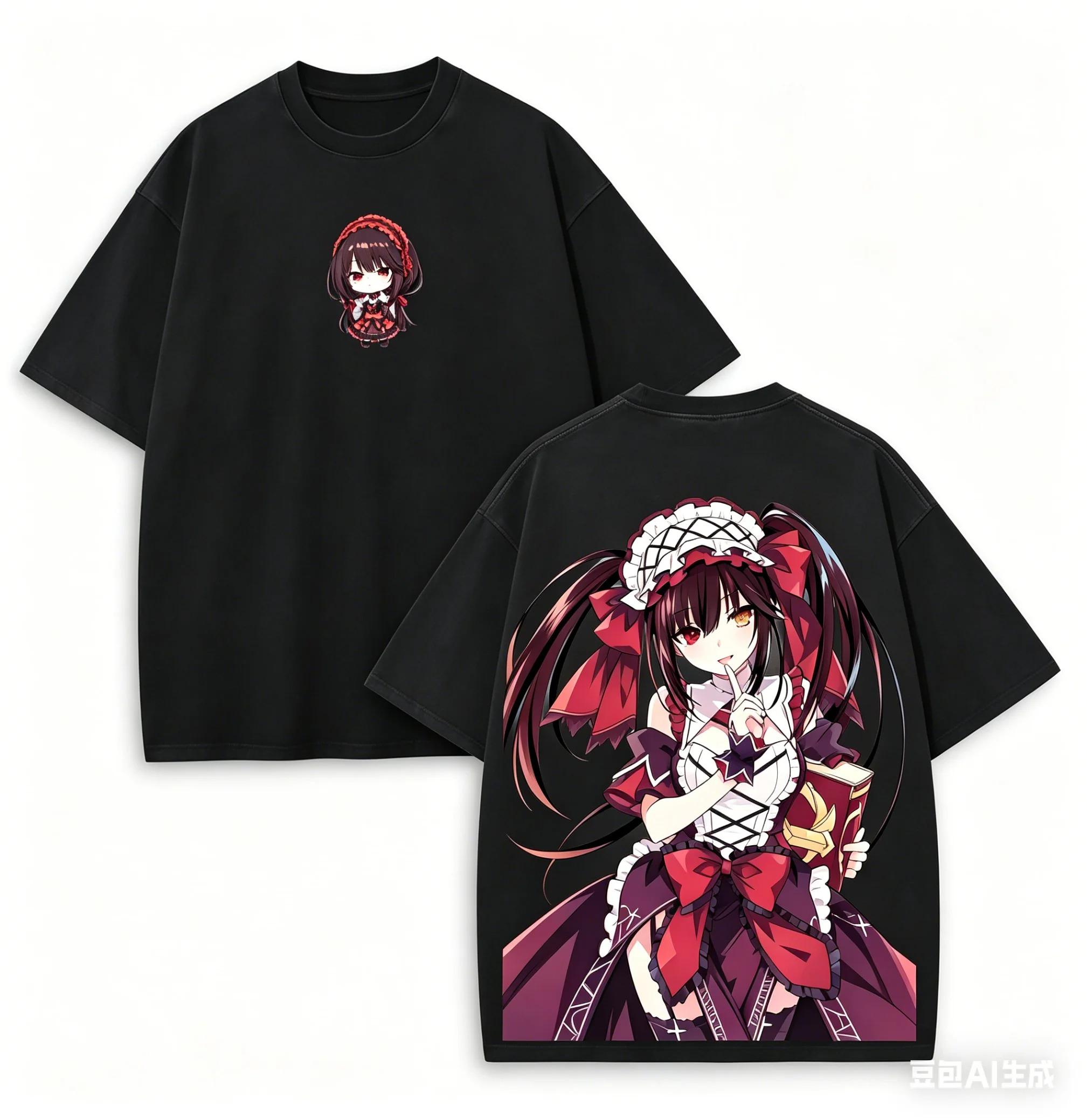 

Date A Live Washed TShirt for Anime Fans AllSeason Wear HighQuality Personalized Clothing Plus Size Unisex HotSelling 4XL